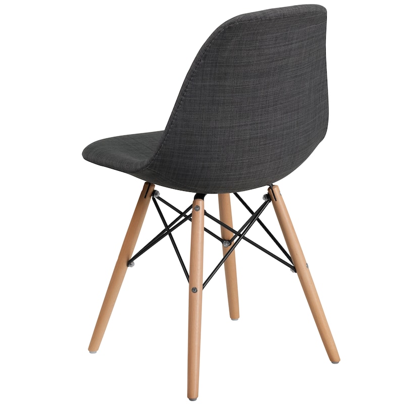 2 Pack Elon Series Fabric Chair with Wooden Legs
