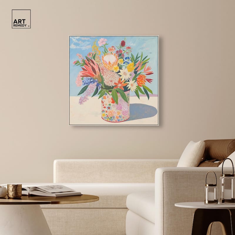 Floral Tin Canvas by Art Remedy