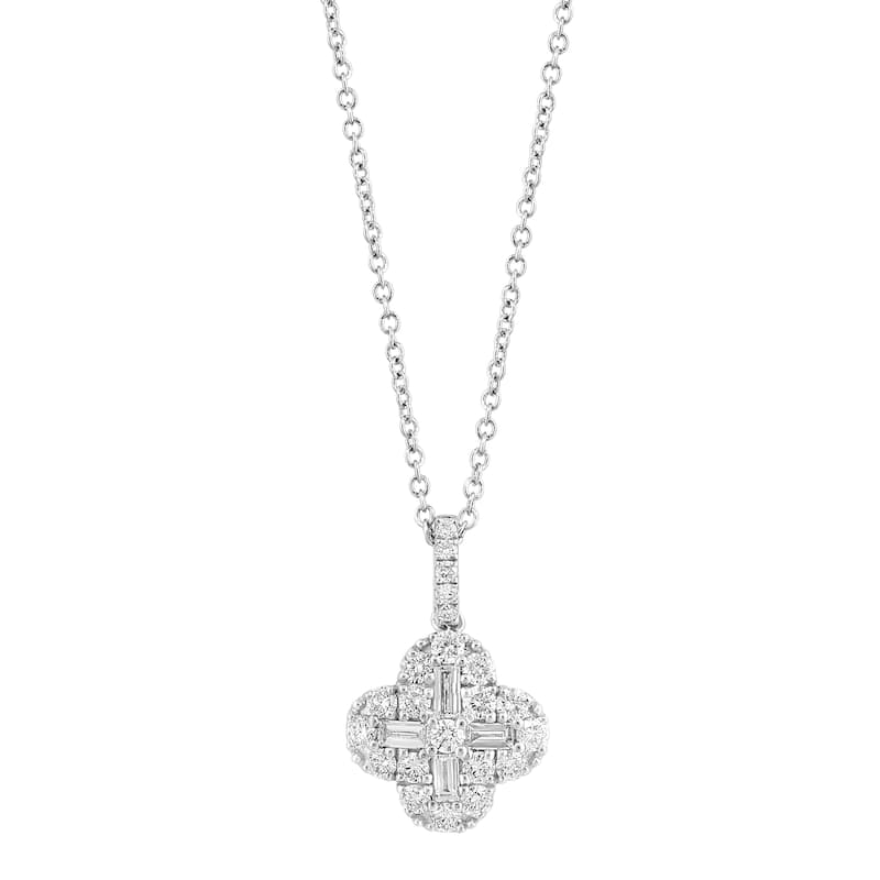 Effy Women's 14K White Gold Diamond Pendant Necklace