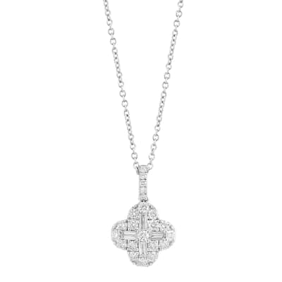 Effy Women's 14K White Gold Diamond Pendant Necklace