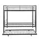 preview thumbnail 11 of 12, Black Full over Full Metal Bunk Bed with Trundle, No Box Spring Needed, Easy Assemble
