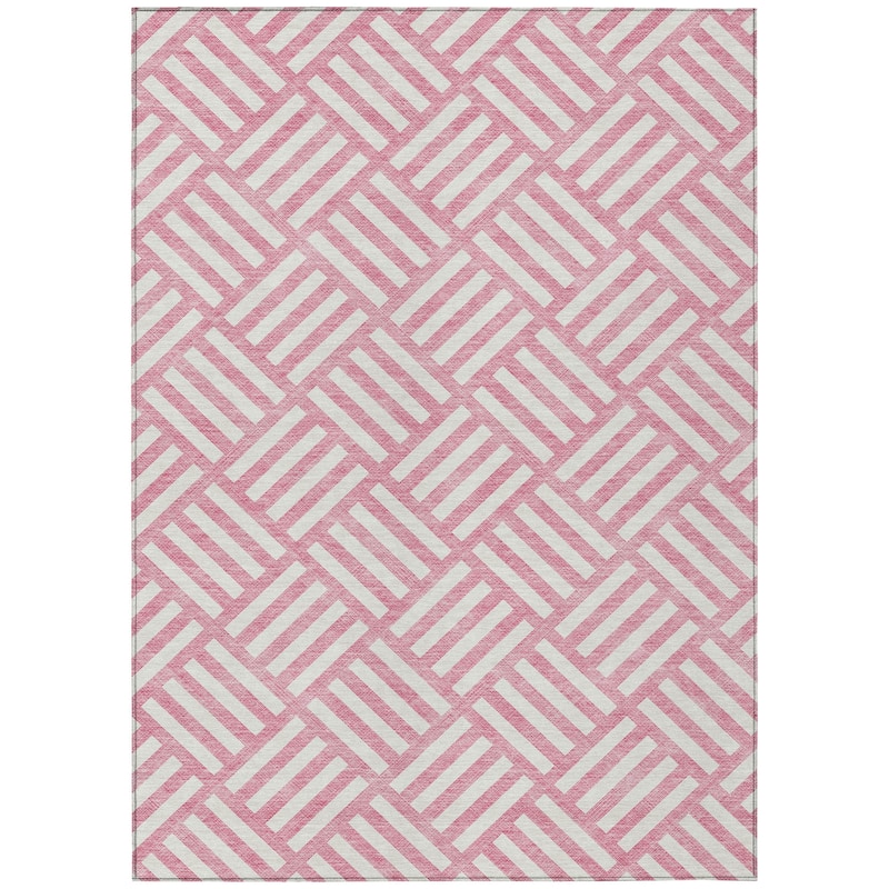 Machine Washable Indoor/ Outdoor Chantille Geo Modern Rug