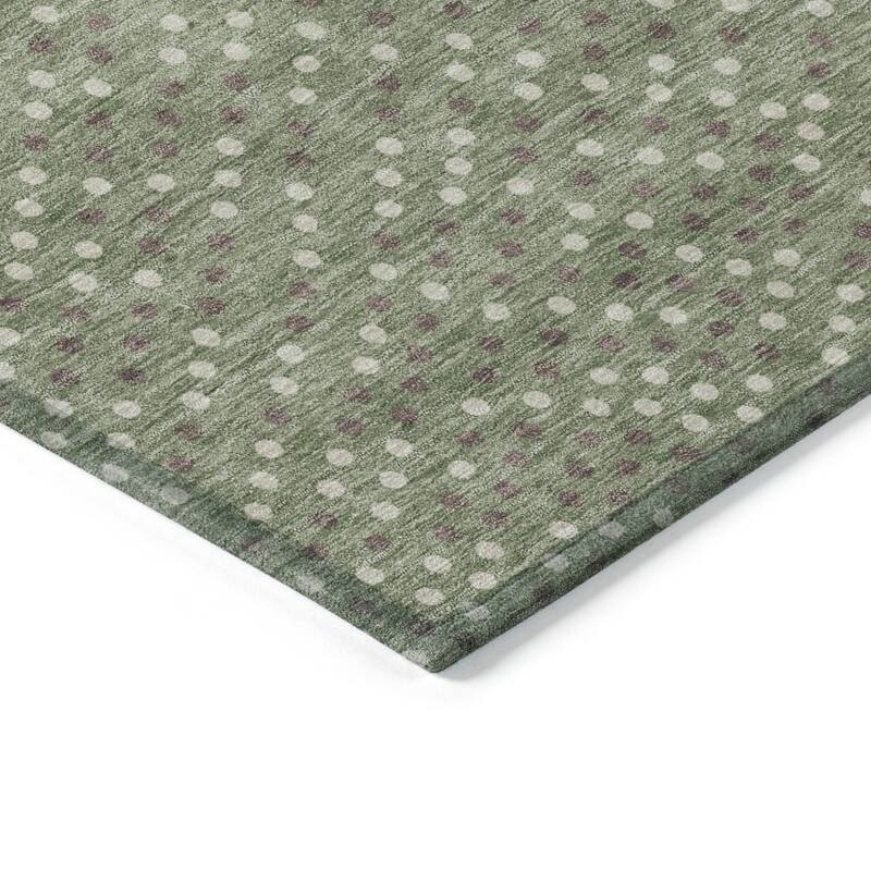 HomeRoots Polka Dot Transitional Rectangle Outdoor Rug