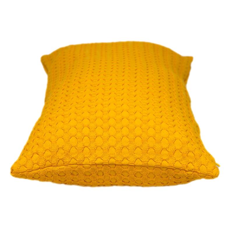 Rectangular Geometric Cotton Throw Pillow - 26" - Yellow