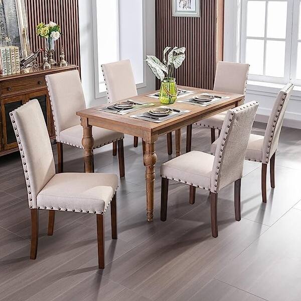 Fabric Kitchen Living Room Armless Side Chair with Nailhead Trim Bed Bath & Beyond 37417317