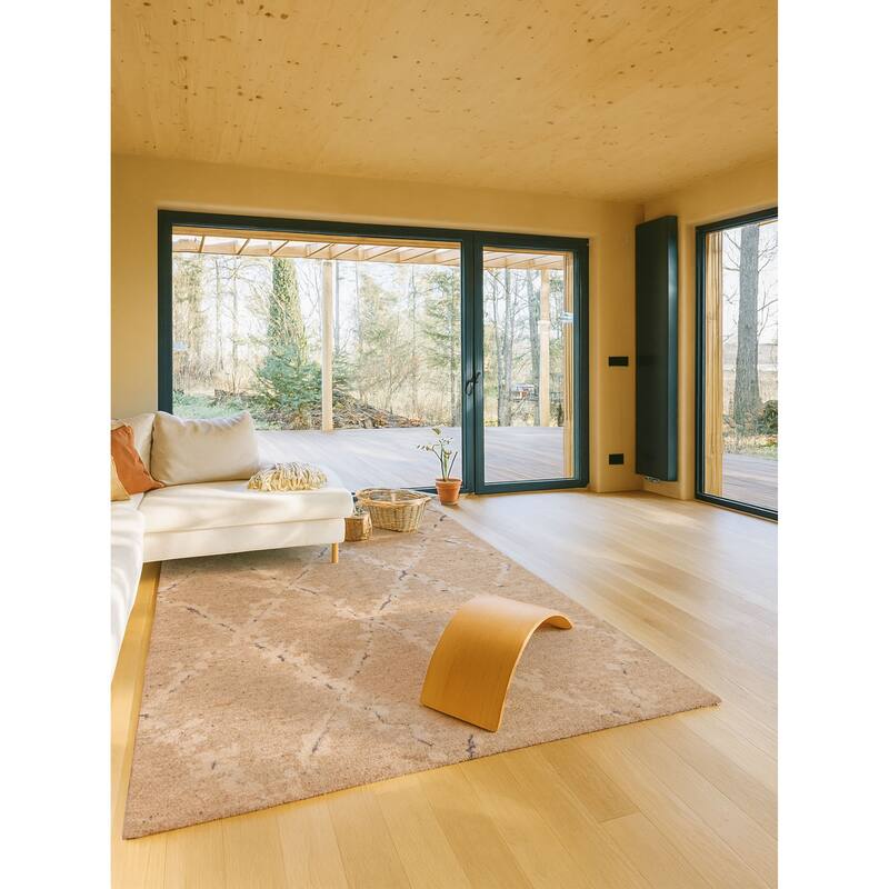 ECARPETGALLERY Hand-knotted Looma Beige Wool Rug - 7'9 x 10'1