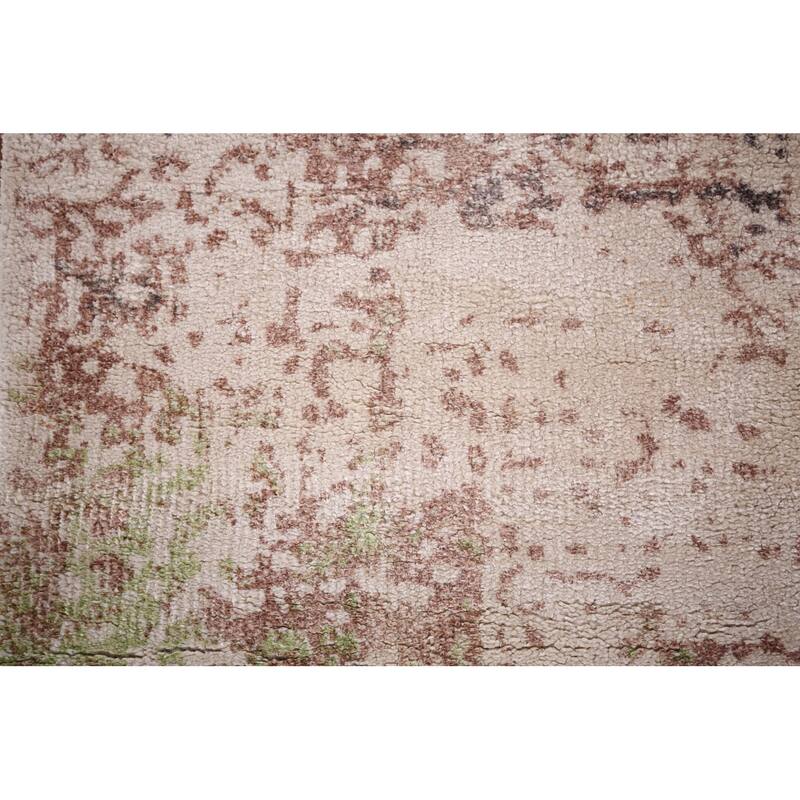 Modern Abstract Foyer Rug Handmade Wool Carpet - 2'9"x 5'0"