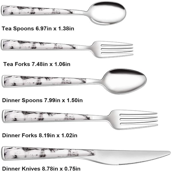 Service for 6 Flatware Set 18/10 Stainless Steel Silverware 18 Piece 