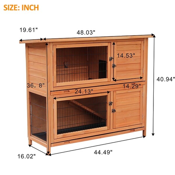 Merax cheap rabbit hutch