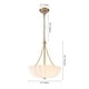 preview thumbnail 16 of 14, Chic Modern 3-Light Shell Scalloped Glass Chandelier For Dining Room - 15.7 in