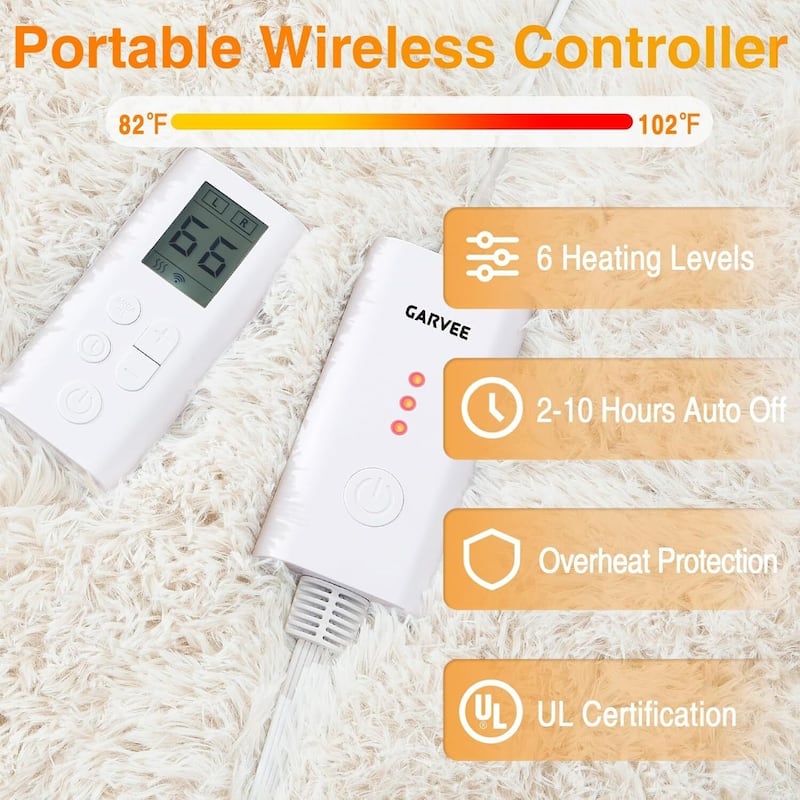 8x10 ft Wired Electric Heated Rug, Floor Mat for Living Room Bedroom