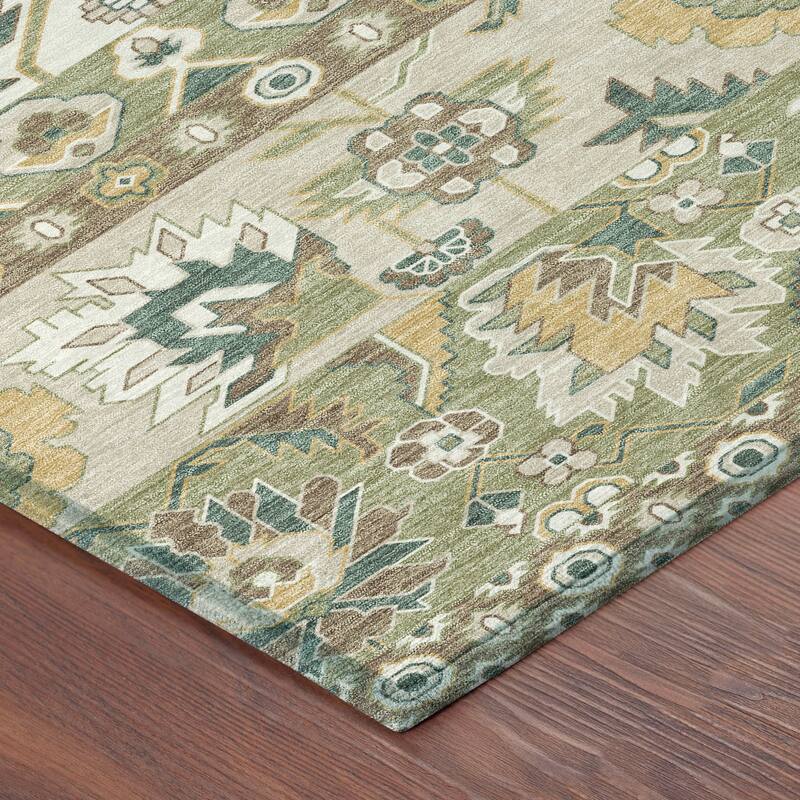 Machine Washable Indoor/ Outdoor Traditional Aspen Chantille Rug