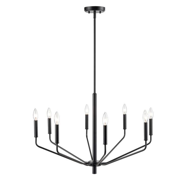 Millennium Lighting Laurell 6-8 Light Chandelier Ceiling Light in Modern Gold or Matte Black Finish