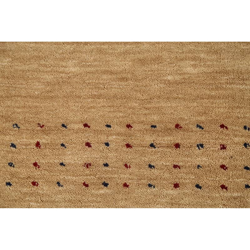 Little Animals Design Gabbeh Area Rug Hand-Knotted Wool Carpet - 4'9"x 6'5"