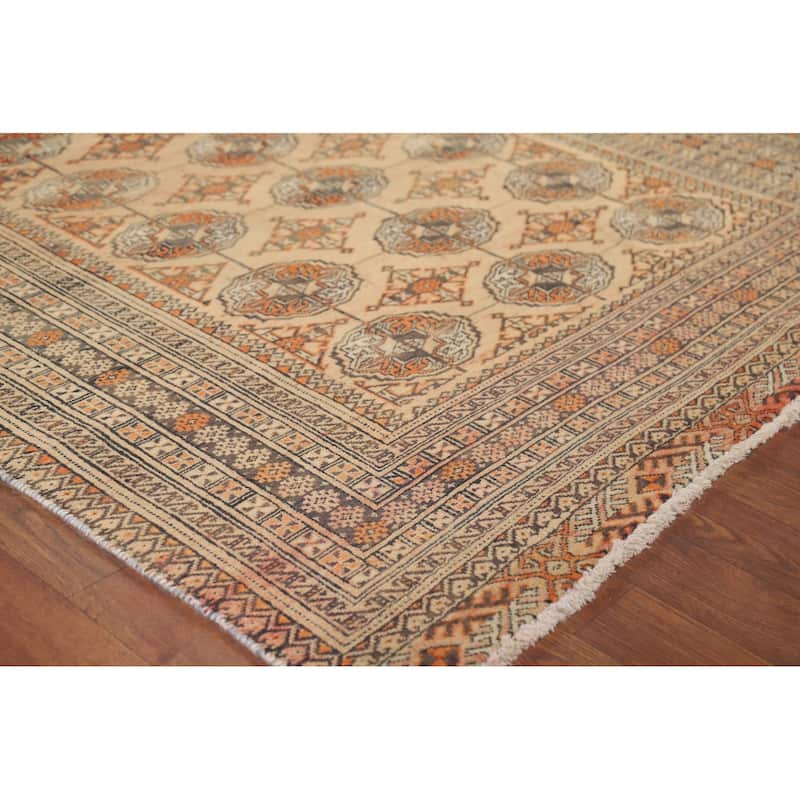 Bokhara Persian Vintage Area Rug Handmade Wool Carpet - 4'6" x 6'1"