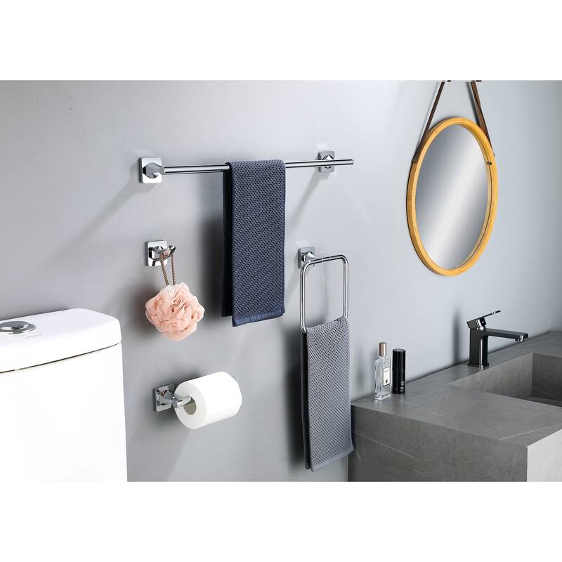 Wall-Mount 5 -Piece Bath Hardware Set Towel Bar Set Towel Holder Set