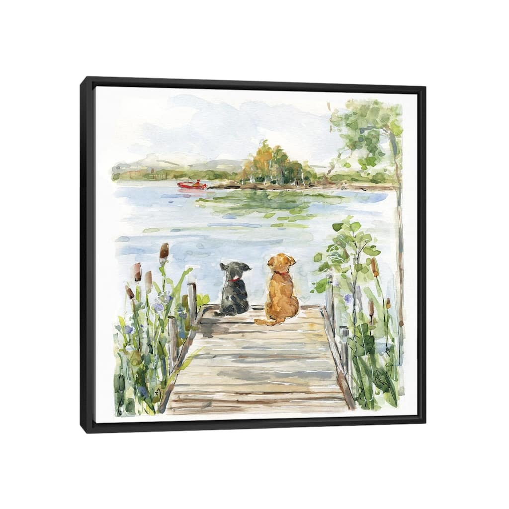 iCanvas "Lake Buddies" by Sally Swatland Framed Canvas Print