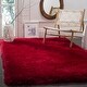 preview thumbnail 9 of 59, SAFAVIEH Bahija Handmade Luxe Shaggy 3 inch-thick Area Rug 3' x 5' - Red