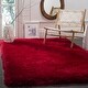 preview thumbnail 9 of 86, SAFAVIEH Bahija Handmade Luxe Shaggy 3 inch-thick Area Rug 3' x 5' - Red