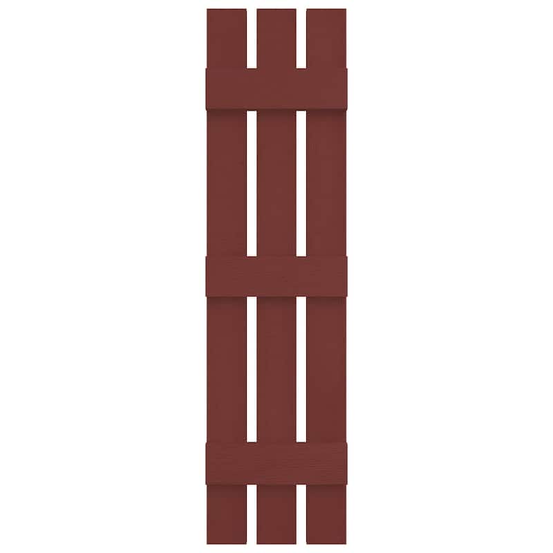 Builders Edge, Standard Three Board Spaced, Board-n-Batten Shutters, Includes Matching Installation Spikes (Per Pair)