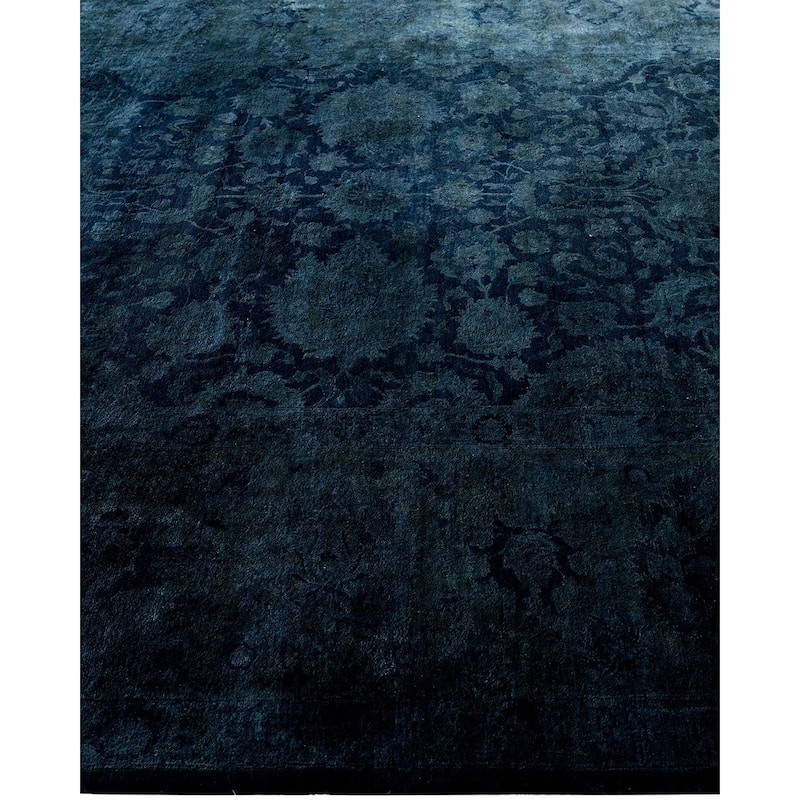 Fine Vibrance One-of-a-Kind Hand-Knotted Area Rug - Black, 6' 2" x 8' 10" - 6' 2" x 8' 10"
