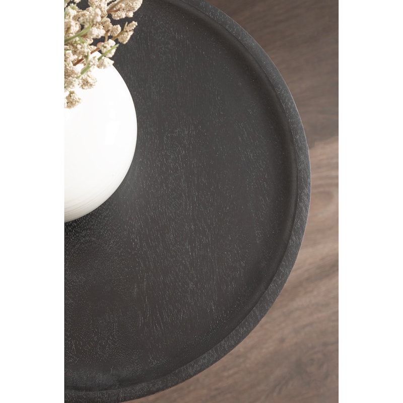 Kate and Laurel Shorrock Wood and Marble Side Table