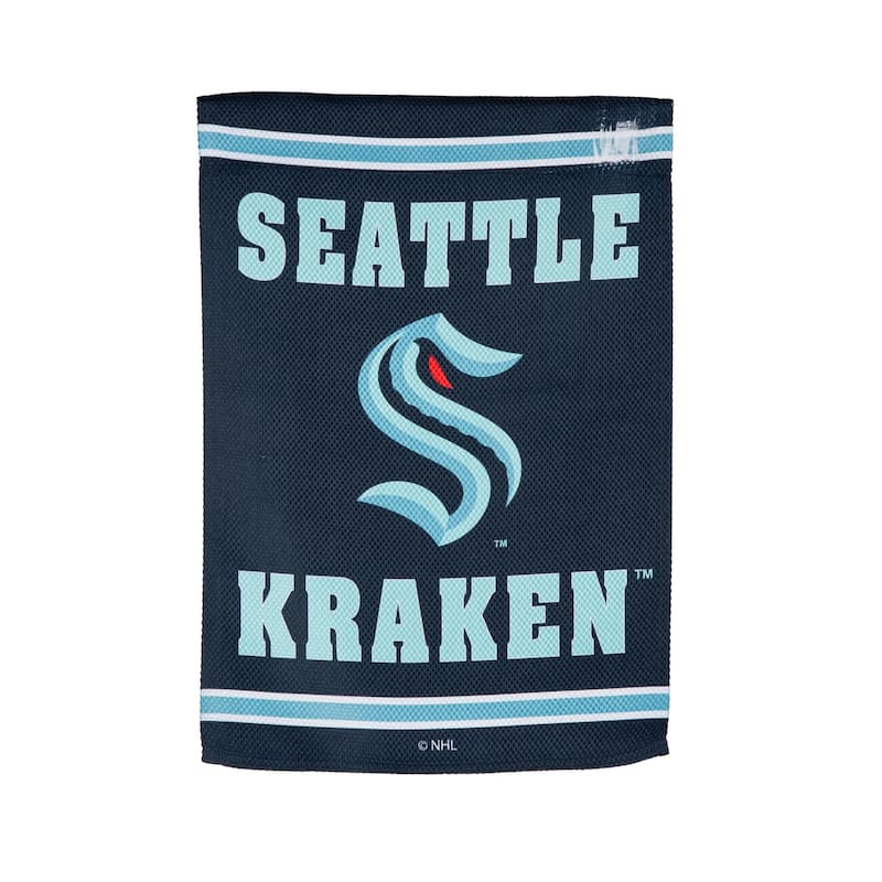 Embossed Suede Flag, Garden Size, Seattle Kraken