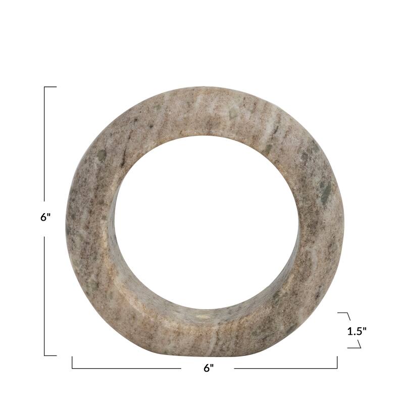 Marble Circle Incense Holder - 6.0"L x 6.0"W x 1.5"H