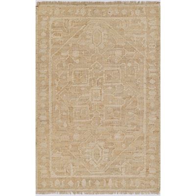 Momeni Nirvana Hand Woven Wool and Jute Medallion Area Rug.