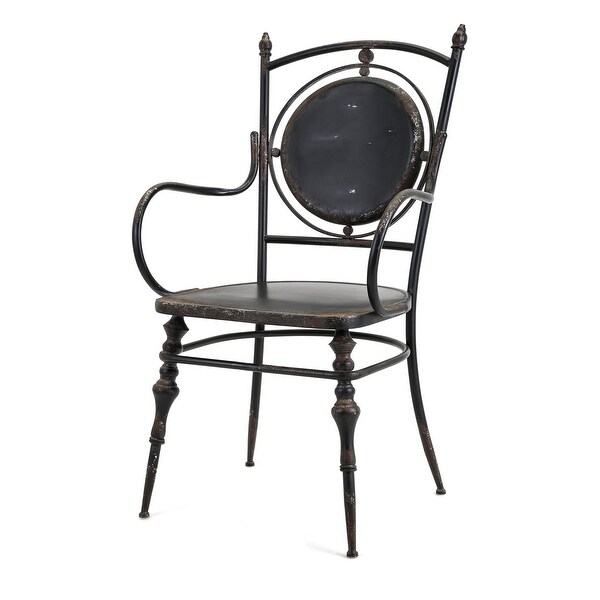 IMAX Home 19228 Beric 23-1/2" Wide Iron Occasional Chair - Black