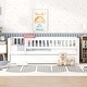 preview thumbnail 25 of 46, Wooden Daybed, Twin Sofa Bed with Trundle and Fence Guardrails for Kids Teens Adults, Wood Slat Support, No Box Spring Needed White - Twin