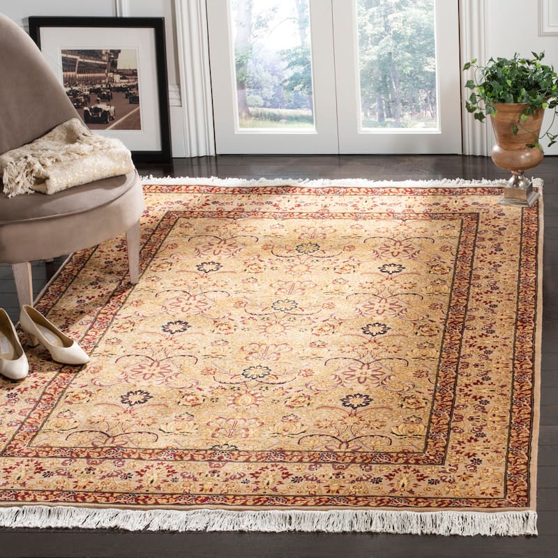 SAFAVIEH Hand-Knotted Versailles Iolanda Wool Rug - 5' x 8' - Camel/Camel - 5' x 8'