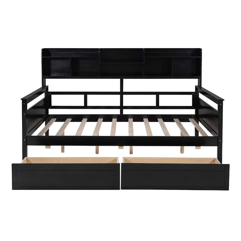 Full size Daybed, Wood Slat Support - Espresso