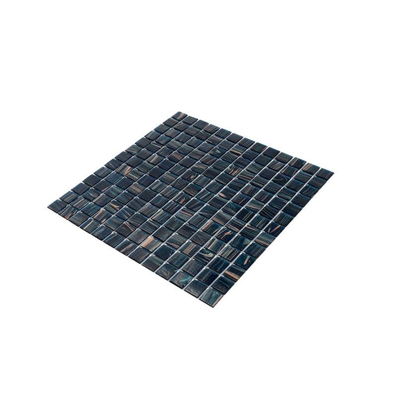 Apollo tile 12" x 12" Celestial Glossy Berlin Blue Glass Tile (20 sq ft/case) - 20 Pack