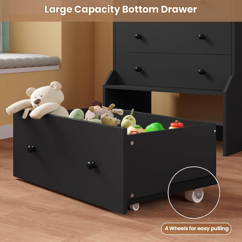 Tall 6 Drawer Dresser Dresser for Bedroom Vertical Dressers Chest of Drawers