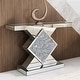 preview thumbnail 1 of 4, Glass Top Console Table Sofa Table Silver