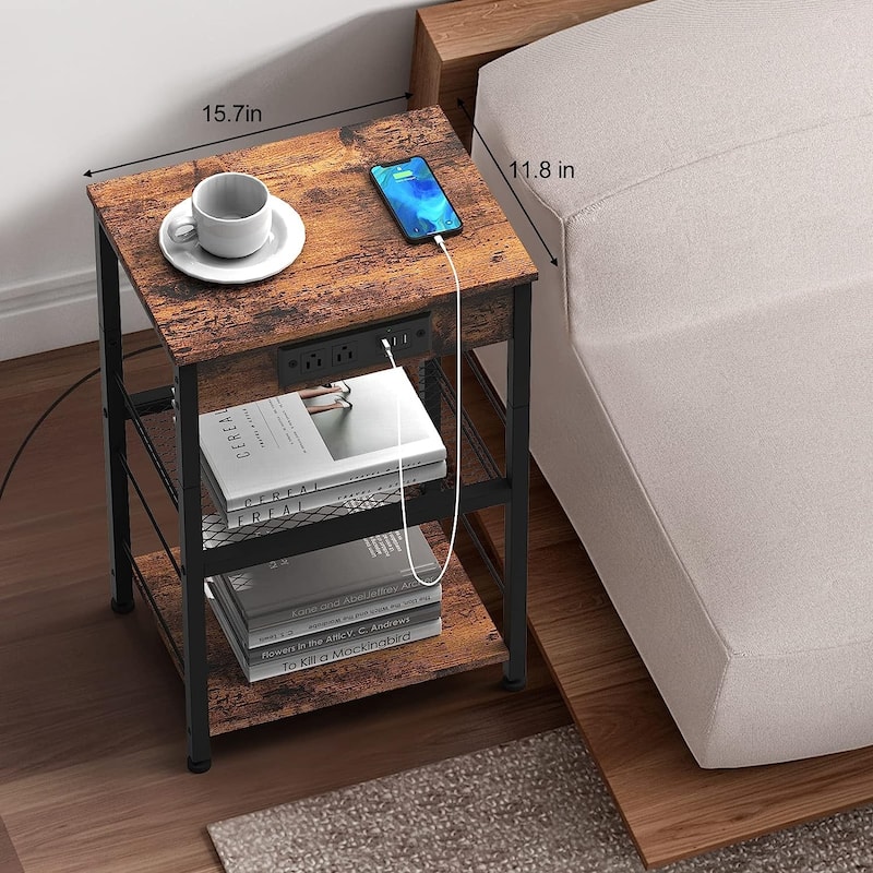 Nightstand with Charging Station