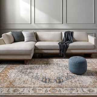 Livabliss Beckham Traditional Medallion Area Rug