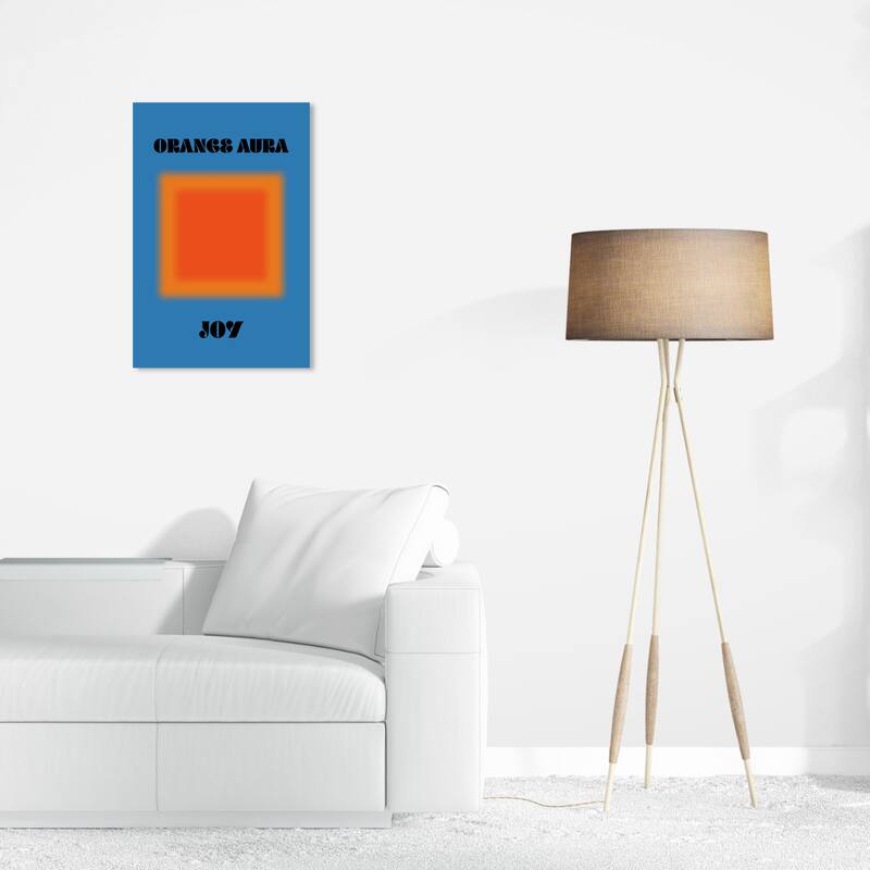 Wynwood Studio Canvas Spiritual and Religious Orange Aura Joy Orange and Modern & Contemporary Wall Art Canvas Print - 24 x 16