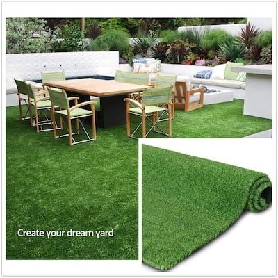 FAMAPY Faux Green Grass Turf Indoor/ Outdoor Rug