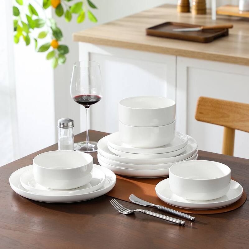 MALACASA LUNA 12-piece Porcelain Dinnerware Set (Service for 4)