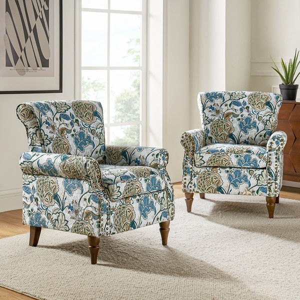 HULALA HOME Nyctelius Traditional Polyester Accent Arm Chair with