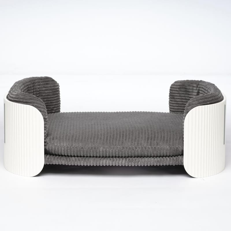 Dog Couch Bed Puppy Sofa Bed with Removable Mattress Cover - 31" W - Grey