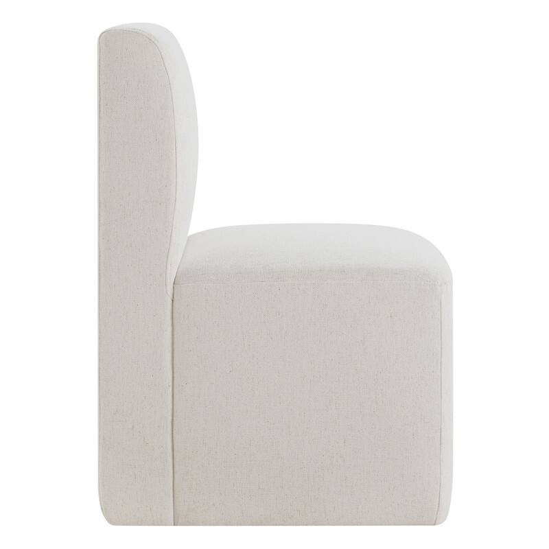 Spruce & Spring Charlotte Upholstered Dining Chairs with Casters Set of 2