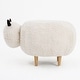 preview thumbnail 6 of 13, Pearcy Faux Fur Sheep Ottoman by Christopher Knight Home - 26.75" L x 17.50" W x 18.00" H
