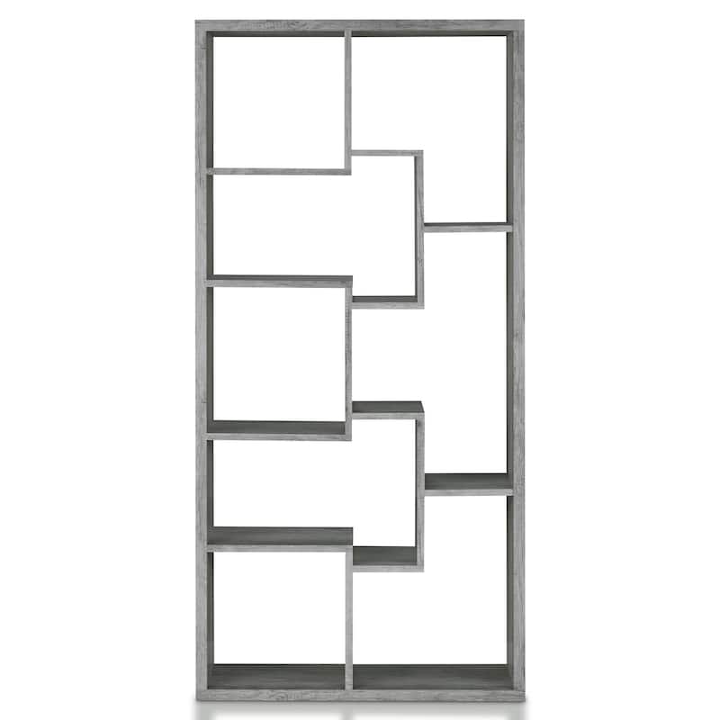 DH BASIC Modern 73-inch 8-Open Shelf Display Bookcase by Denhour
