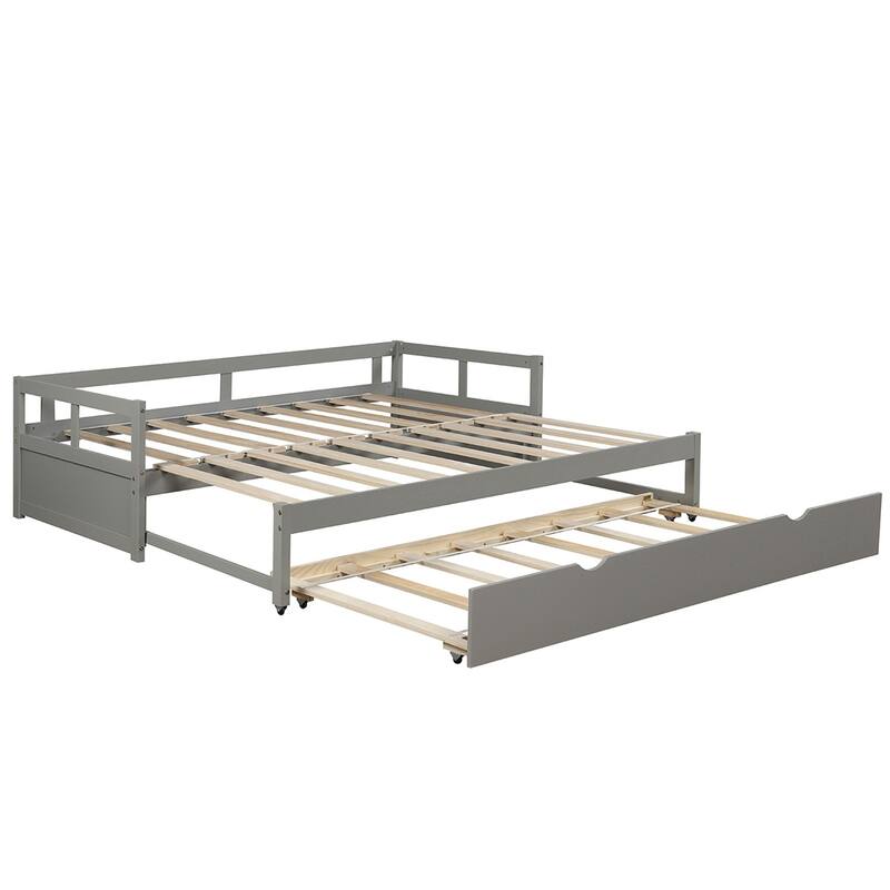 Merax Twin/King Expandable Sleeper Daybed with trundle