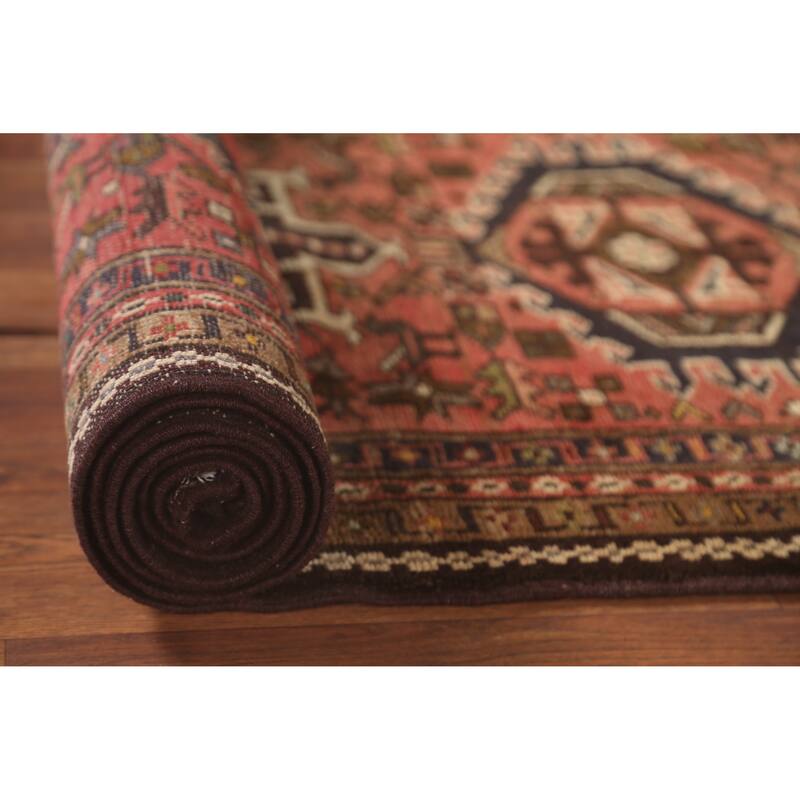 Tribal / Geometric Gharajeh Persian Runner Rug Handmade Wool Carpet - 2'5" x 9'6"