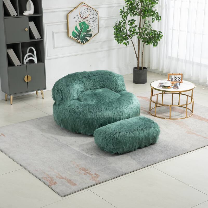 Mint Green 18.11''L Comfort Bean Bag Chair For Adults And Kids,Indoor ...