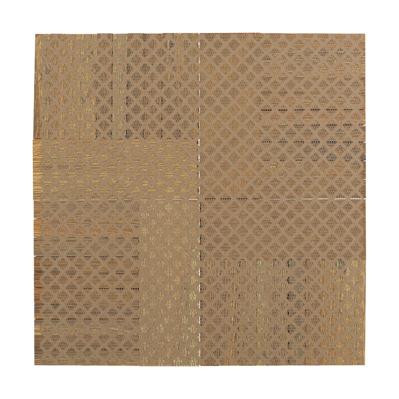11 7/8"W x 11 7/8"H x 1/2"P Countryside Wood Mosaic Wall Tile, Old Boat Wood - 11 7/8"W x 11 7/8"H x 1/2"P